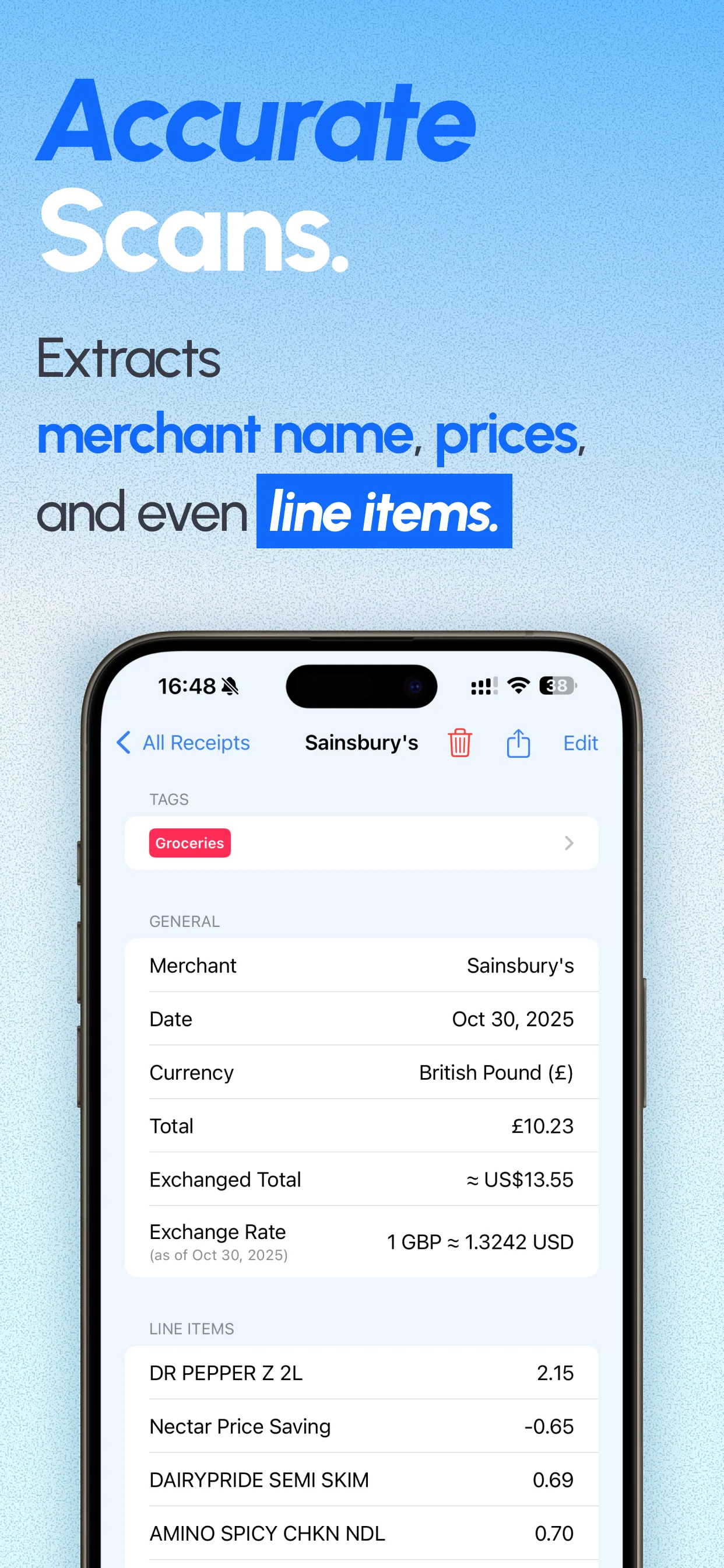 ReceiptGenie app screenshot 2